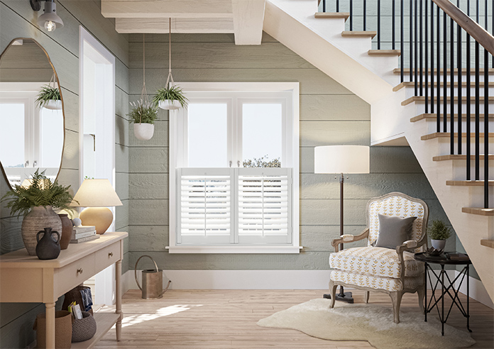 Bromley, Dove Grey - Cafe Style Plantation Shutter - Image 8